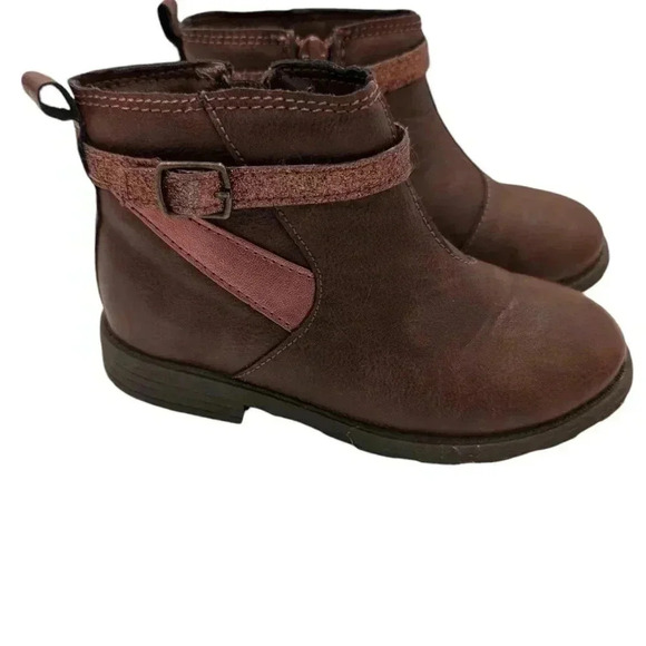 Carter's Girls Fashion  Ankle  Dress Boot Tan Little Kid SZ 12 - Picture 4 of 7